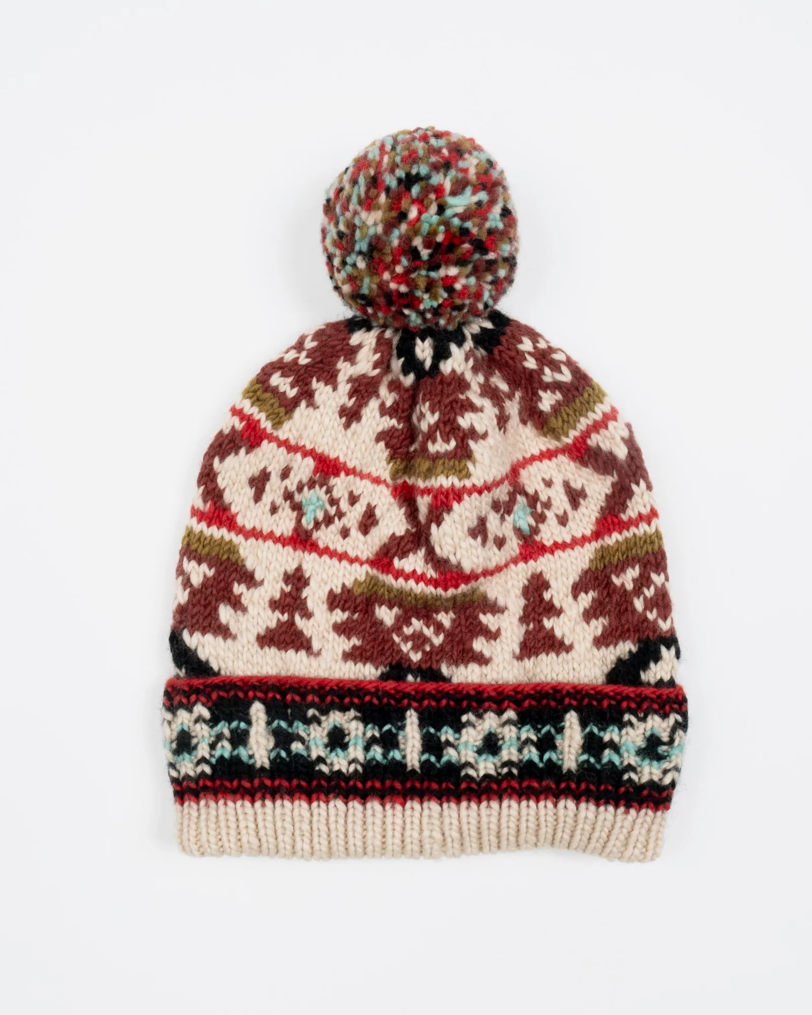 Chamula Double Cuff Beanie Navajo Tan sold by Eat Dust