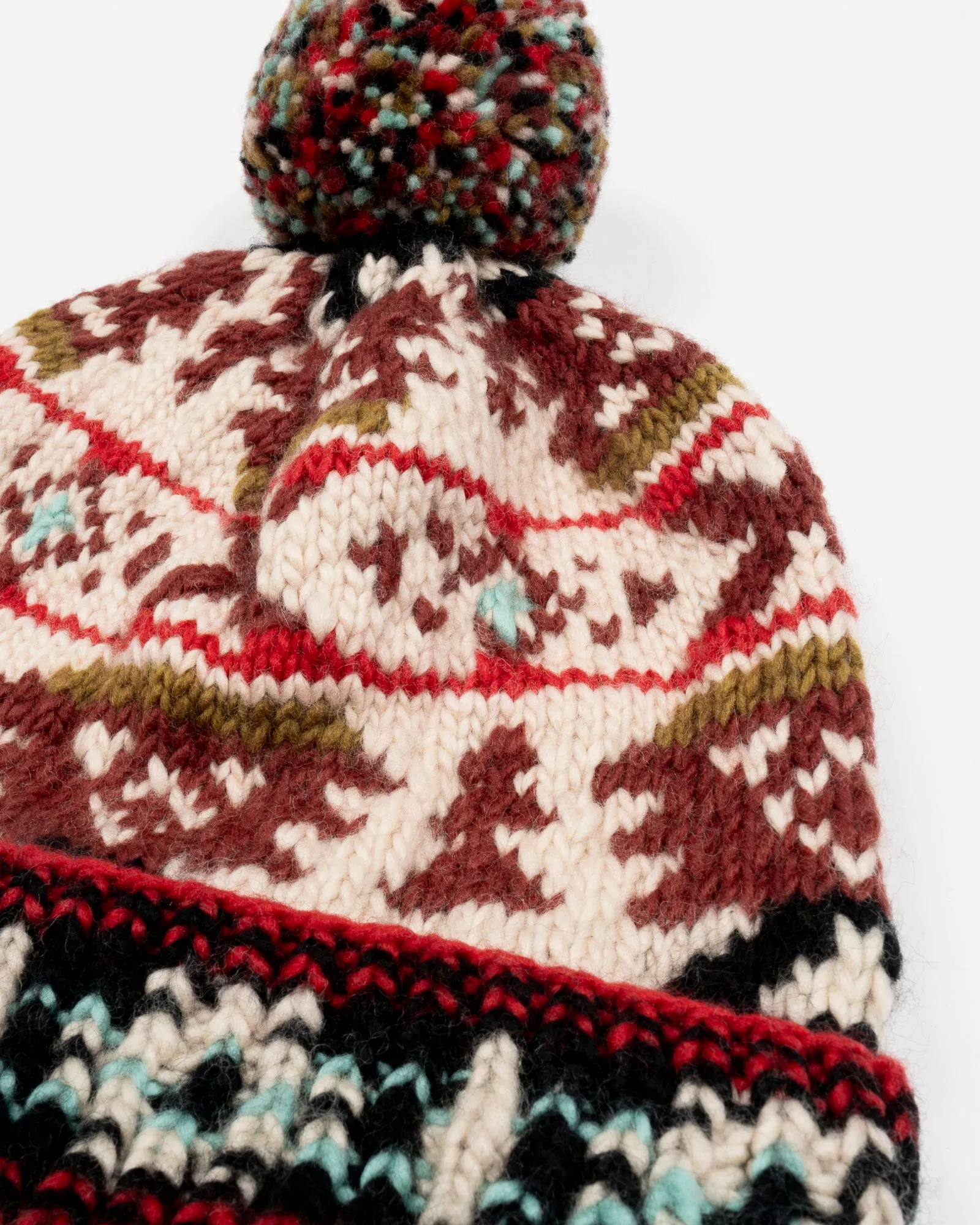 Chamula Double Cuff Beanie Navajo Tan sold by Eat Dust product image thumbnail 3