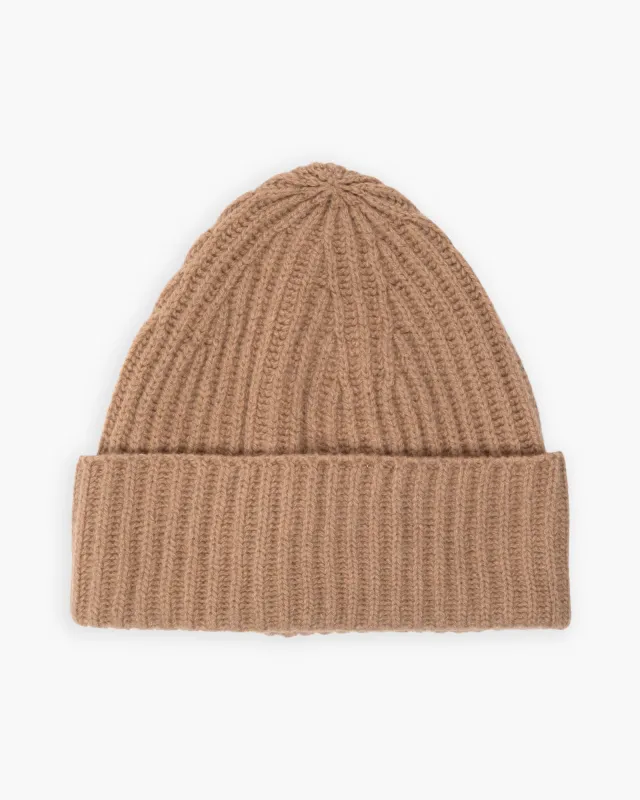 Wool Cashmere Beanie Camel made by Eat Dust