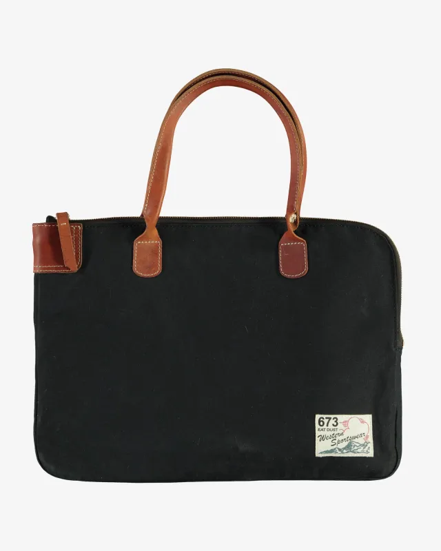 Laptop Bag Canvas Black made by Eat Dust