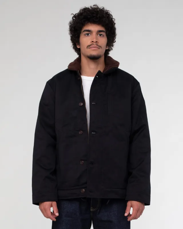Deck Jacket Bedford Cords Black sold by Eat Dust