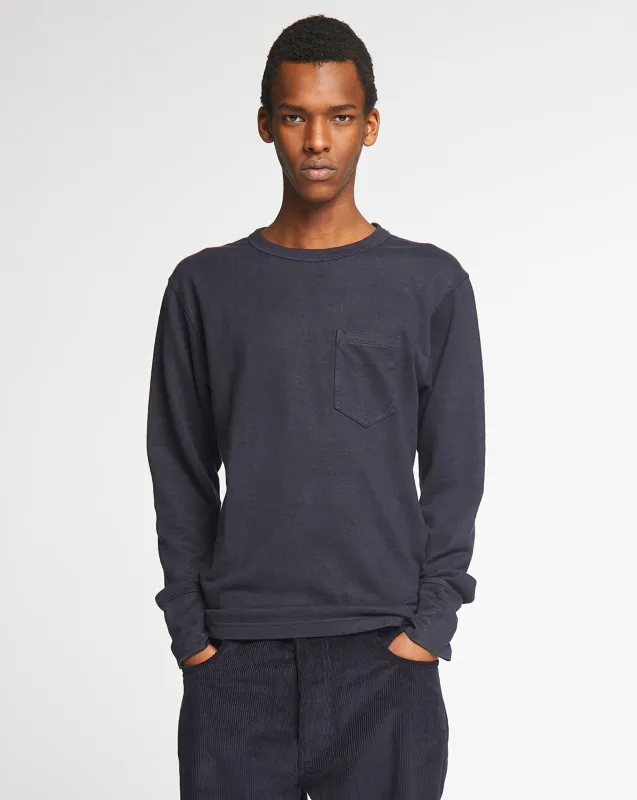 L/S Pocket T Military Jersey Navy sold by Eat Dust