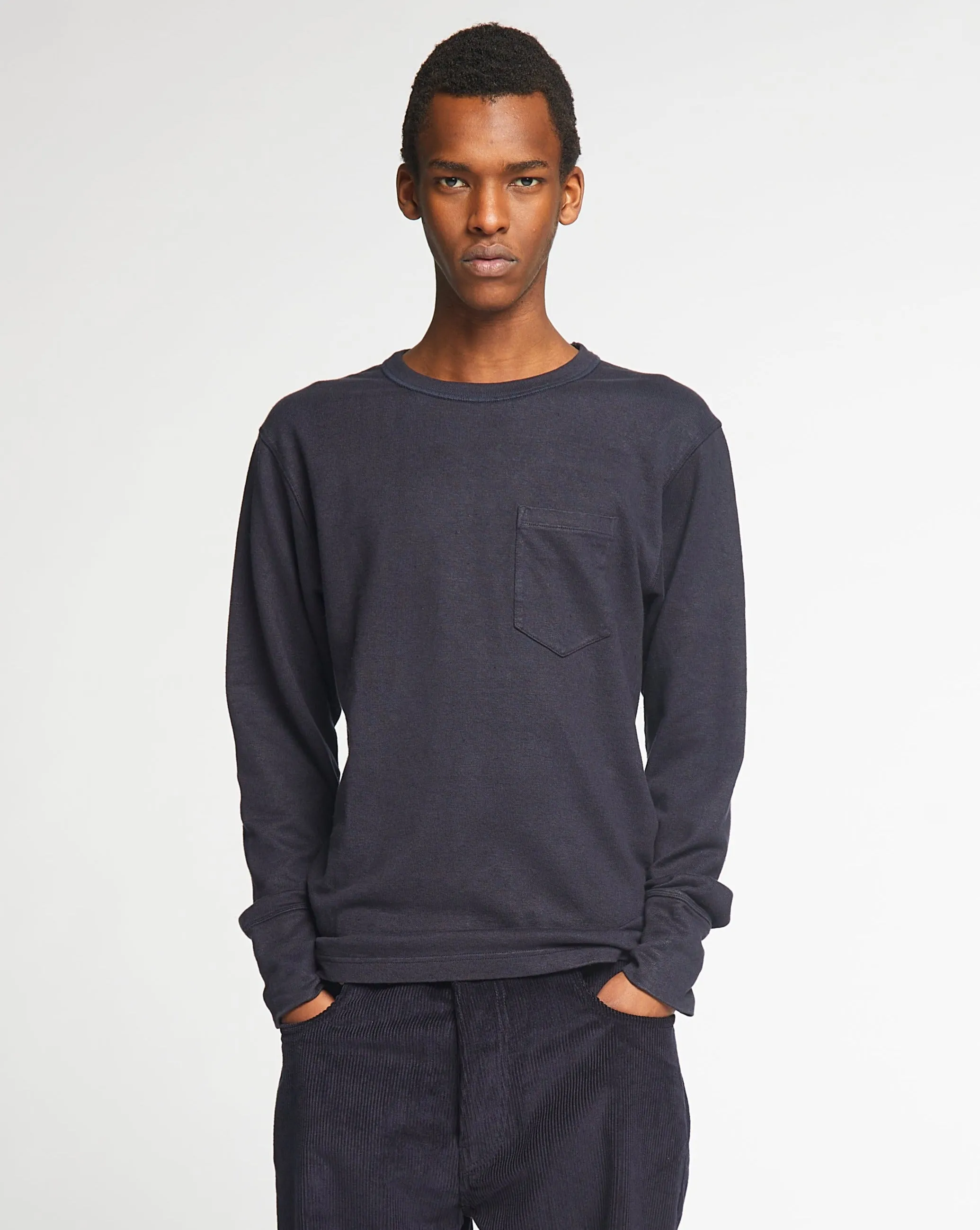 L/S Pocket T Military Jersey Navy sold by Eat Dust