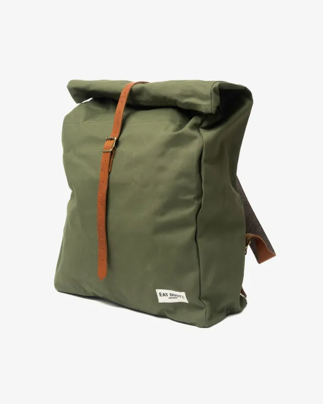 Chopper Backpack Big Canvas Khaki made by Eat Dust