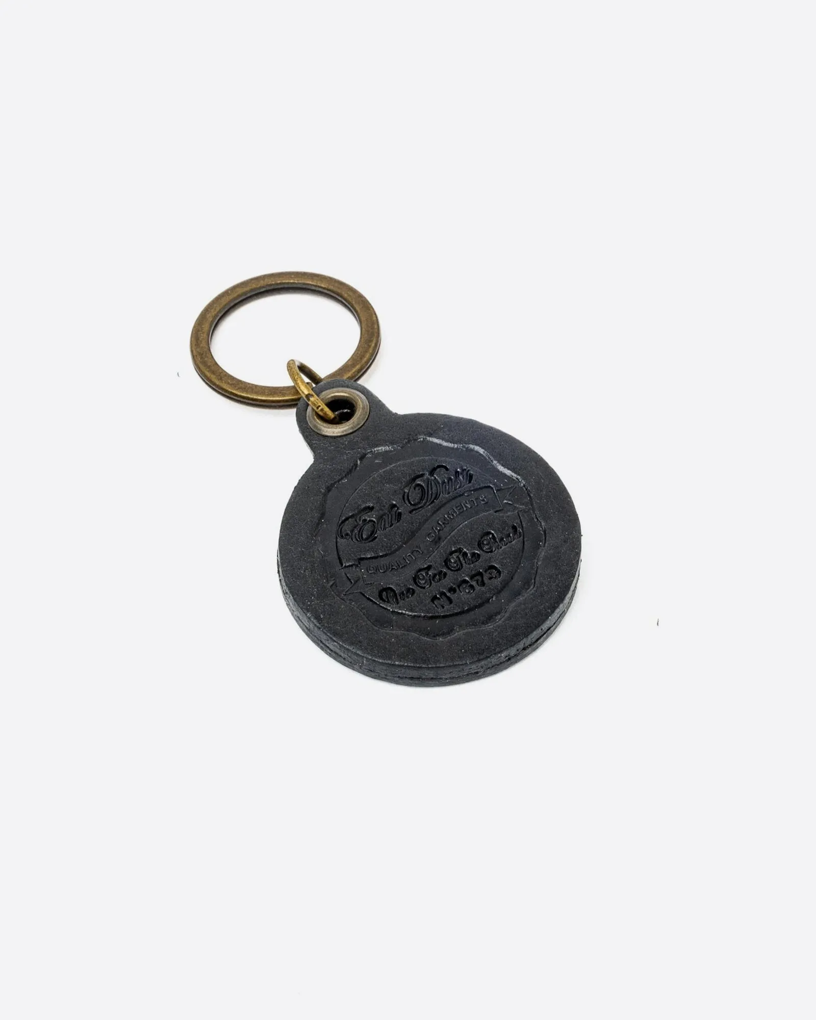Leather Keychain Small Leather Black sold by Eat Dust