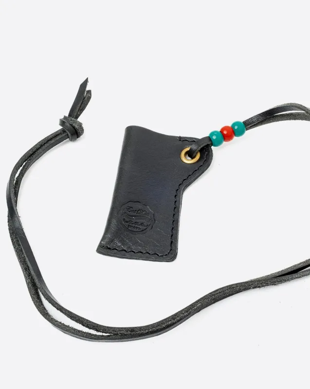 Lighter Pouch Leather Black made by Eat Dust