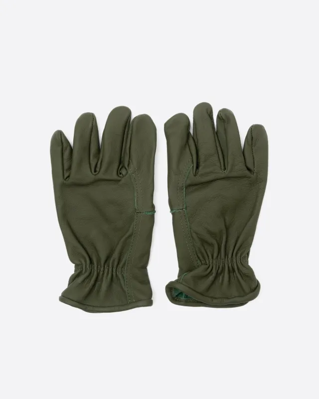 Power Gloves Leather Green made by Eat Dust