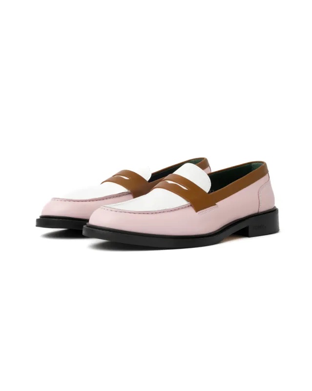 Vinny's Townee Tri-Tone Penny Loafer Leather Pink sold by Eat Dust