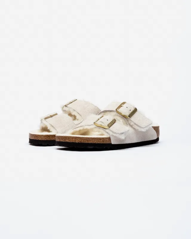 Birkenstock Arizona Shearling Antique White sold by Eat Dust