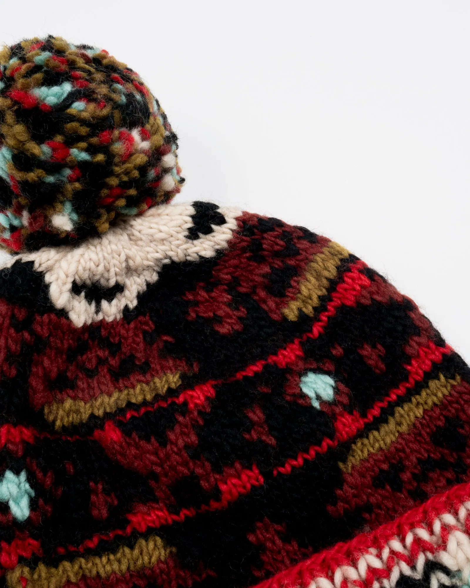 Chamula Double Cuff Beanie Navajo Black sold by Eat Dust product image thumbnail 2