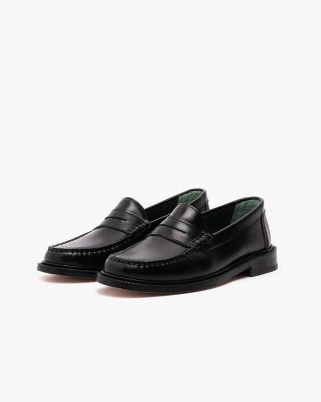 Vinny's Yardee Mocassin Loafer Polido Leather Black sold by Eat Dust