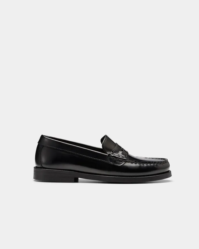 Vinny's Frankie Loafer Black Polido Leather made by VINNY's