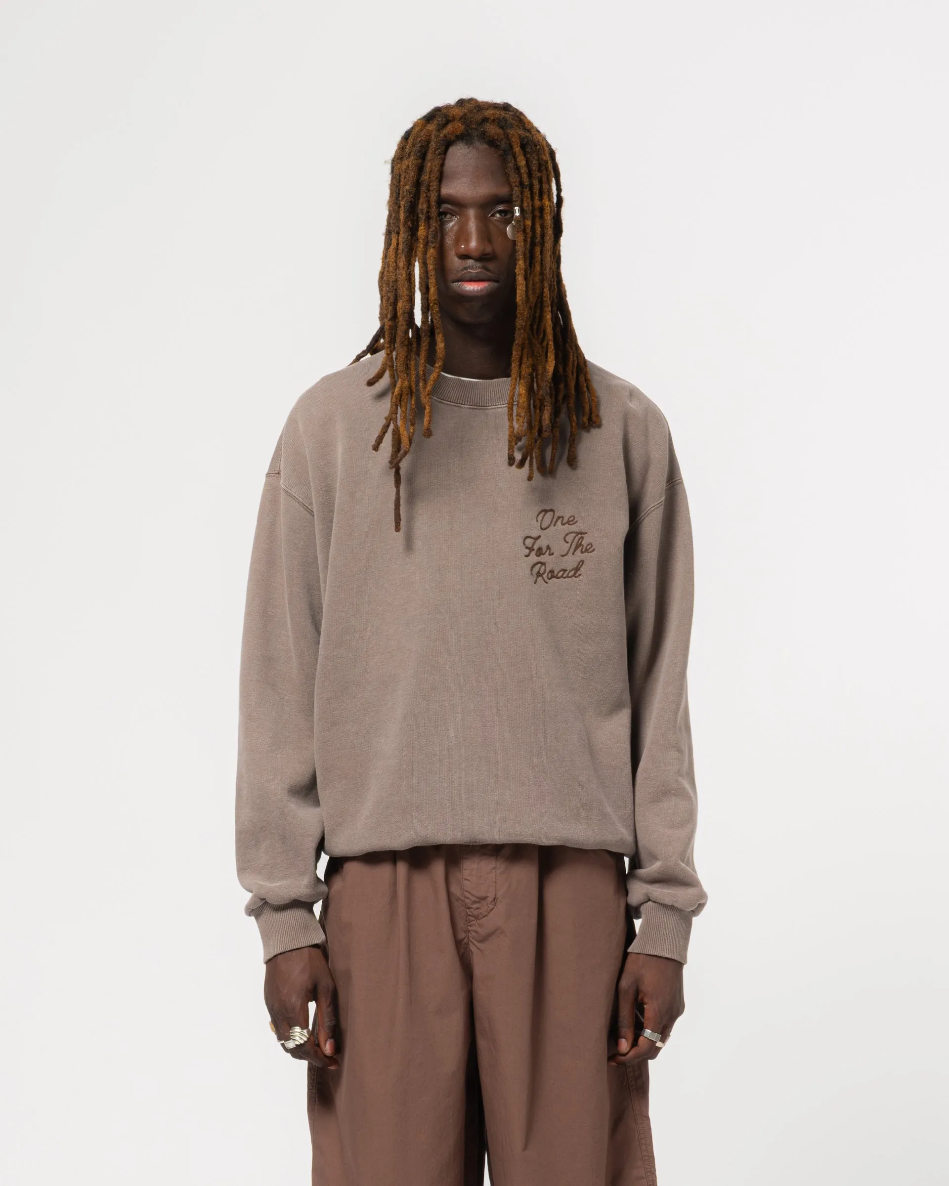 Detroit Sweater Basic Fleece Coffee Brown sold by Eat Dust