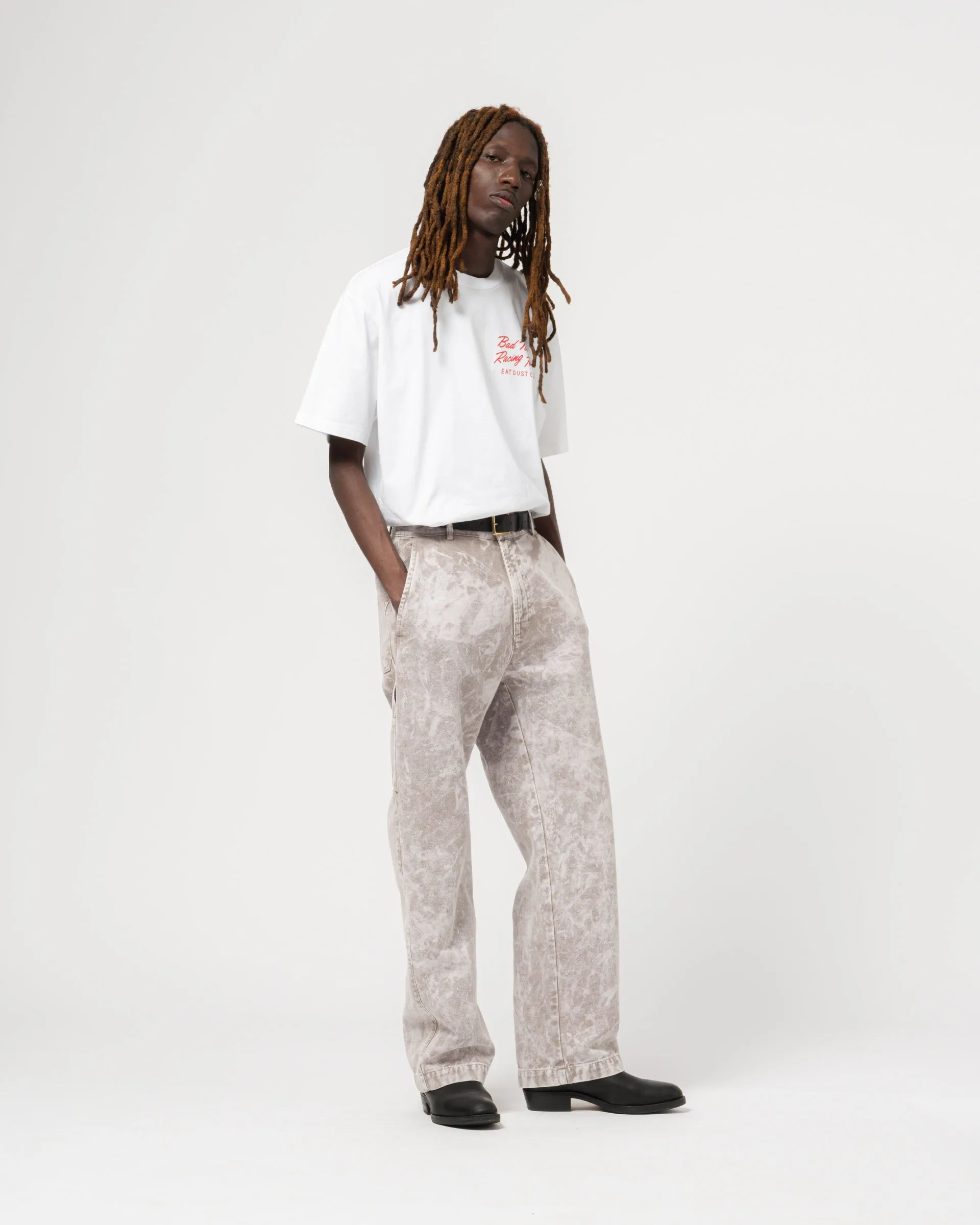 Bad News Racing Tee Open End White sold by Eat Dust product image thumbnail 3