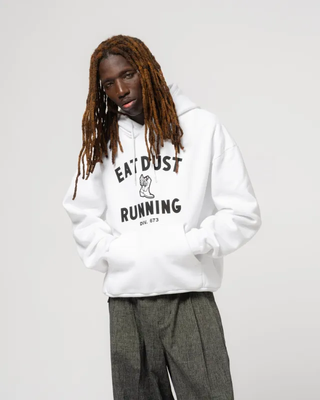 Eat Dust Running Hoody Basic Fleece White made by Eat Dust