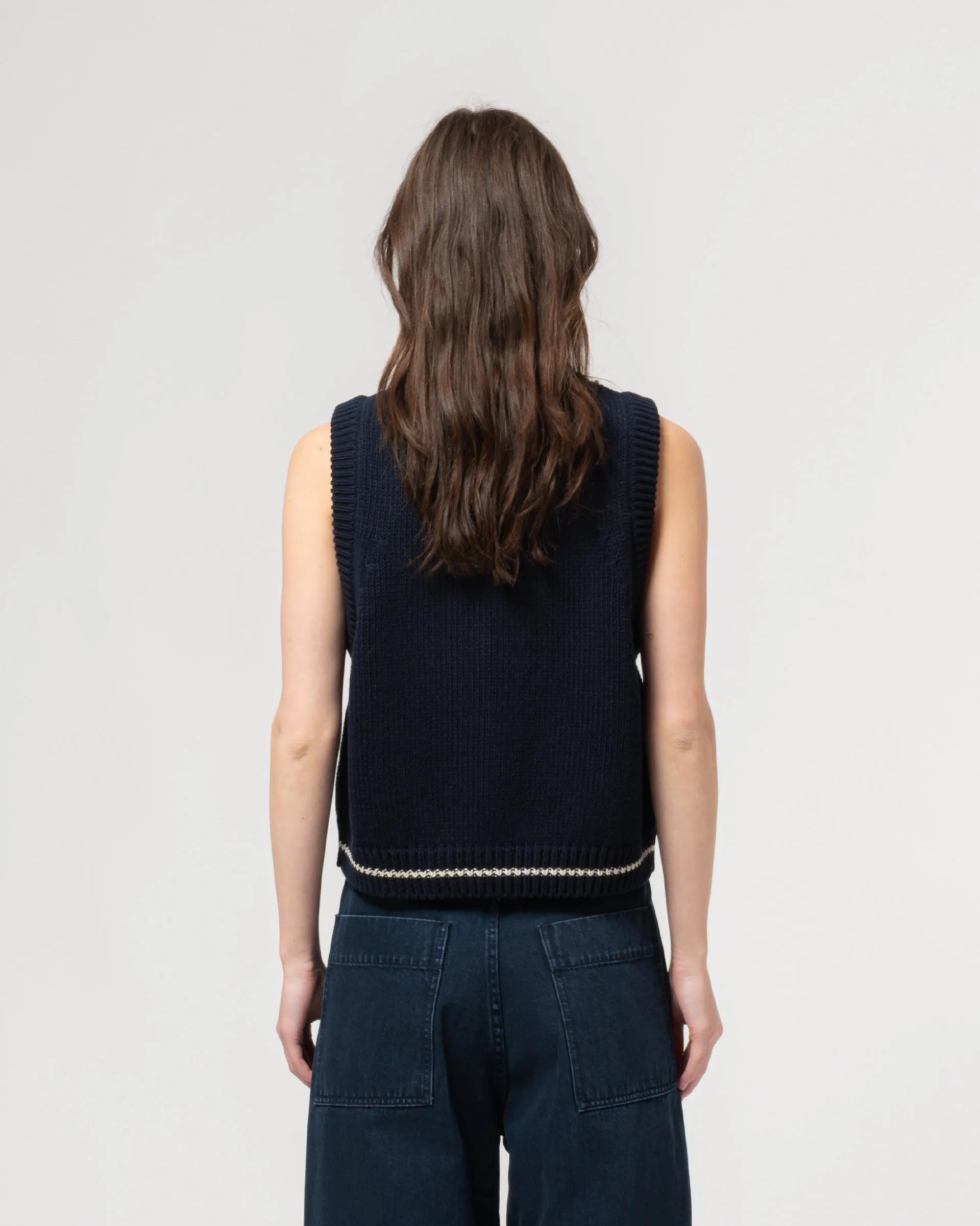 G.o.D Ivy Vest Cotton Knit India Blue sold by Eat Dust product image thumbnail 4