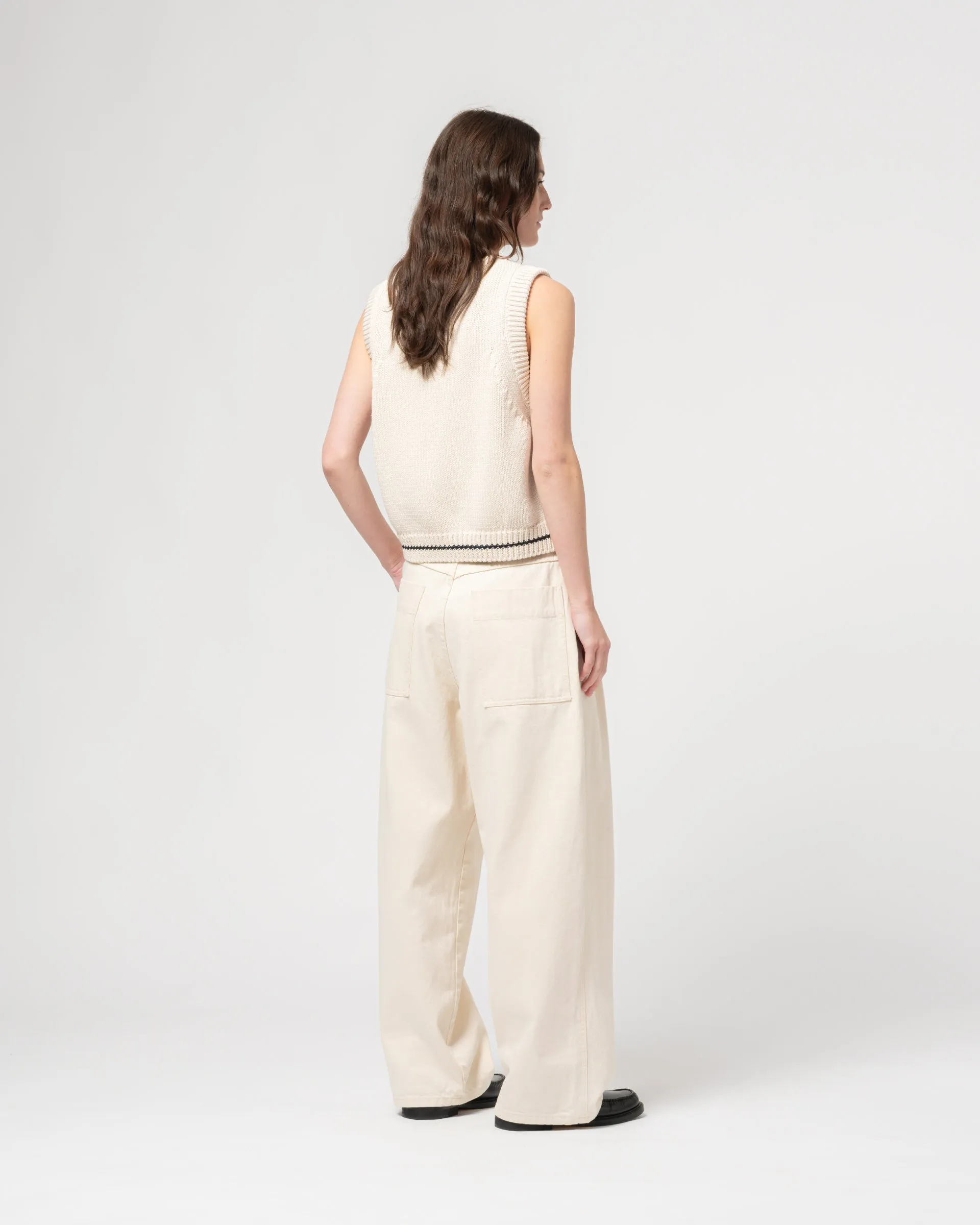 G.o.D Ivy Vest Cotton Knit Ecru sold by Eat Dust product image thumbnail 4