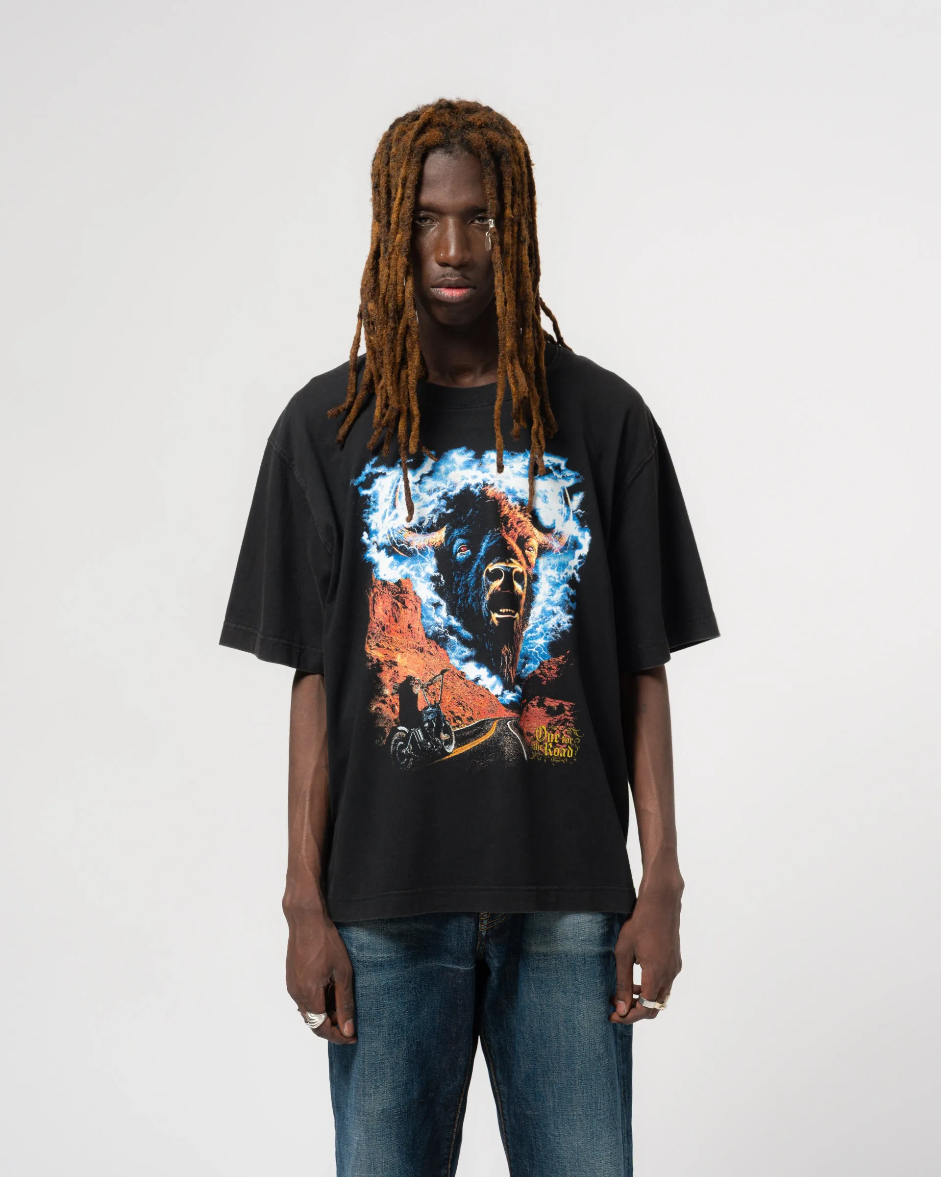 Buffalo Tee Open End Black sold by Eat Dust