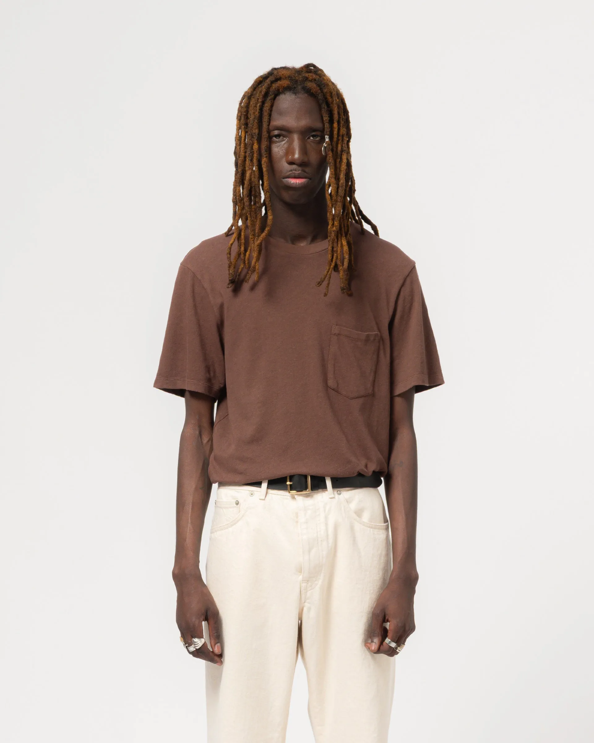 Pocket T Cotton Hemp Aztek Brown sold by Eat Dust