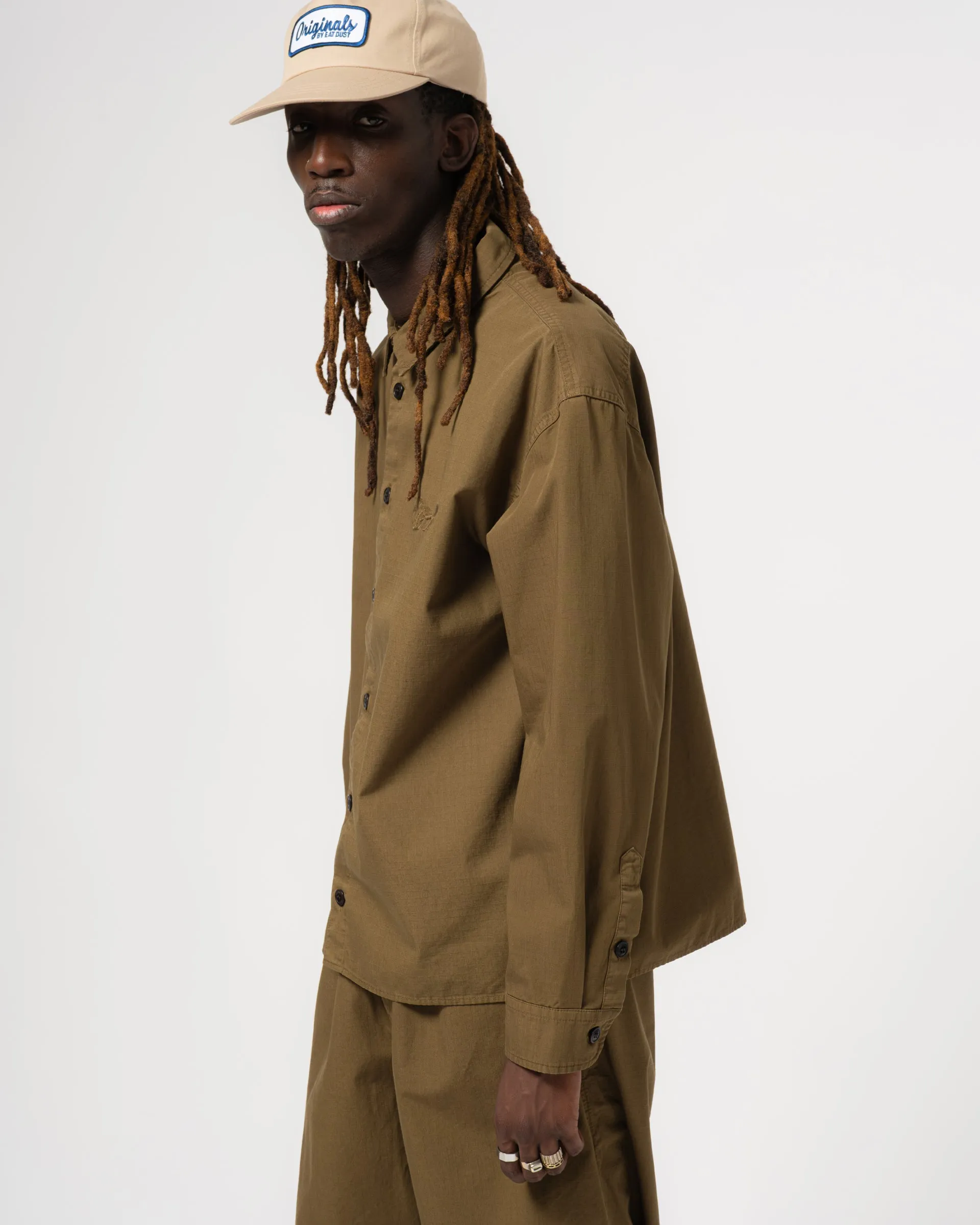 Workshirt Ripstop Cotton Canteen Green sold by Eat Dust product image thumbnail 3