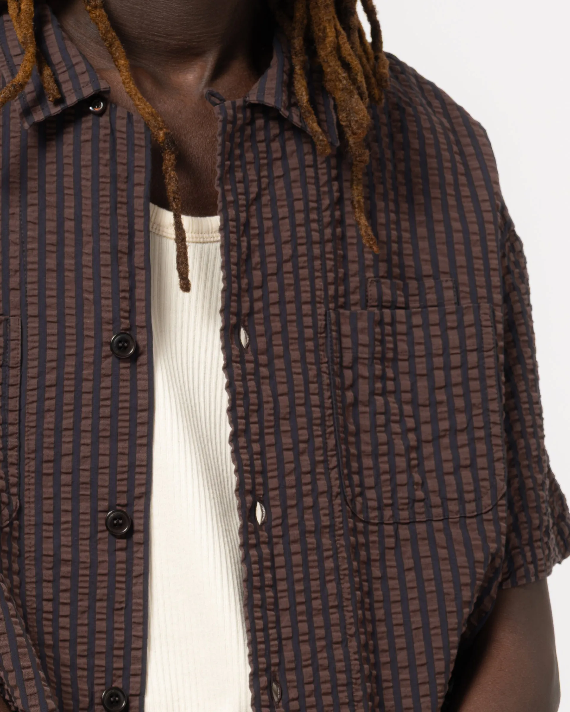 Aloha Shirt Belfast Seersucker Coffee sold by Eat Dust product image thumbnail 4