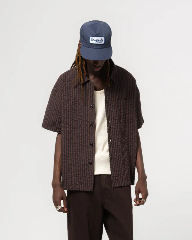 Aloha Shirt Belfast Seersucker Coffee sold by Eat Dust