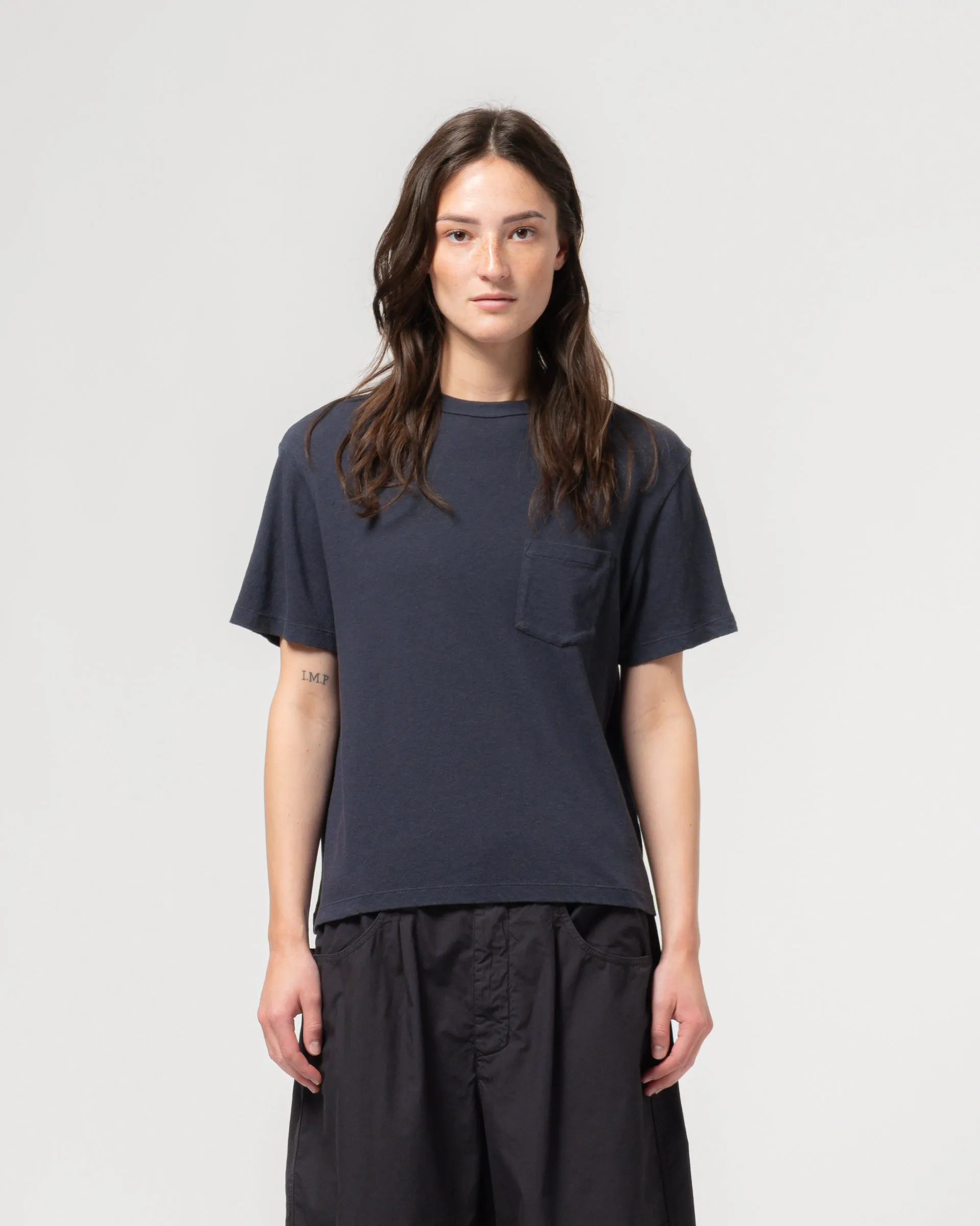 G.o.D Pocket T Cotton Hemp India Blue sold by Eat Dust