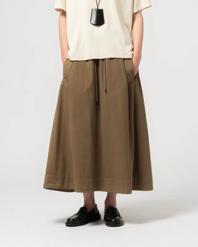 G.o.D Meadow Skirt Cotton Linen Canteen Green made by Eat Dust