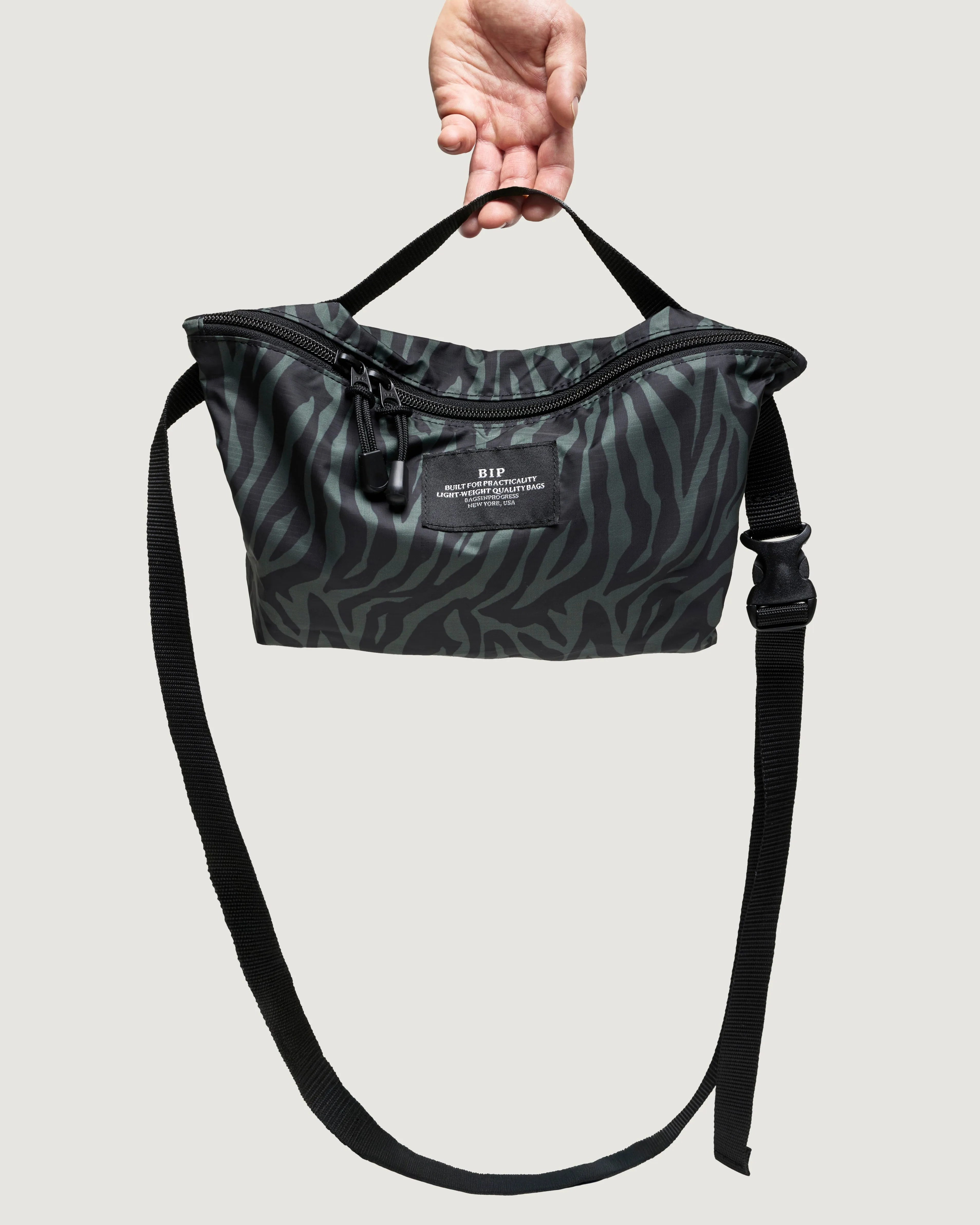 Fannypack Crossbody Polyester Oxford Zebra Green sold by Eat Dust product image thumbnail 3
