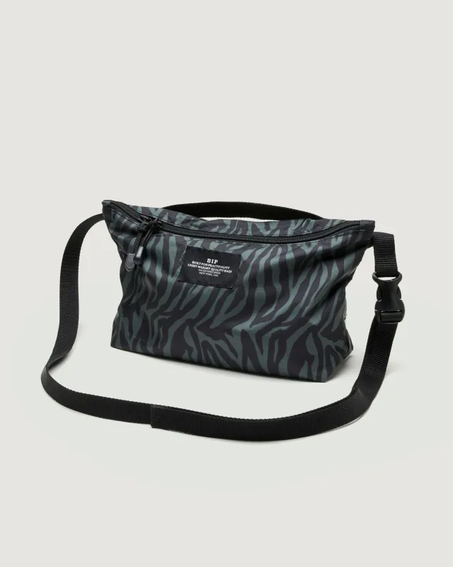 Fannypack Crossbody Polyester Oxford Zebra Green made by BAGSINPROGRESS