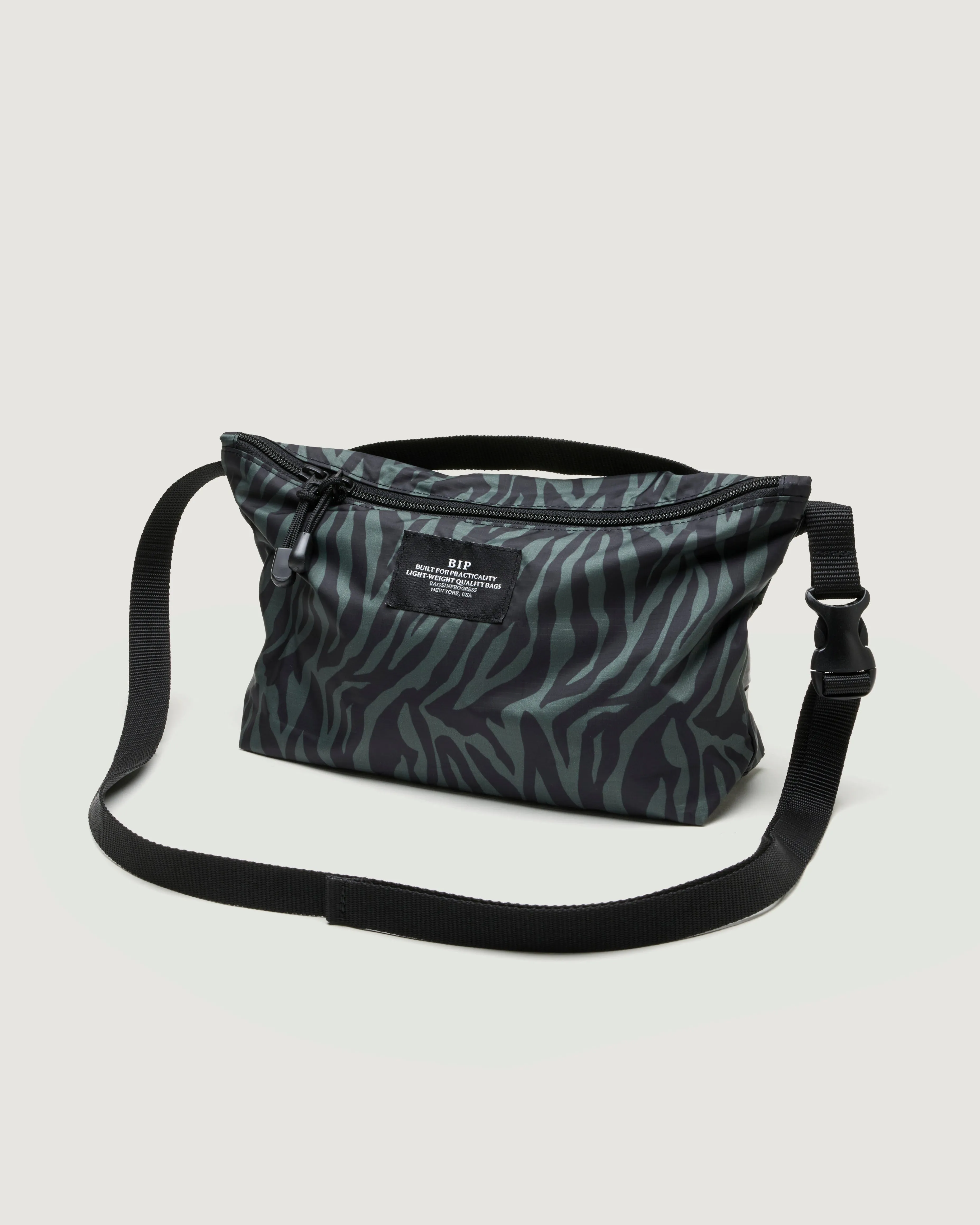 Fannypack Crossbody Polyester Oxford Zebra Green sold by Eat Dust