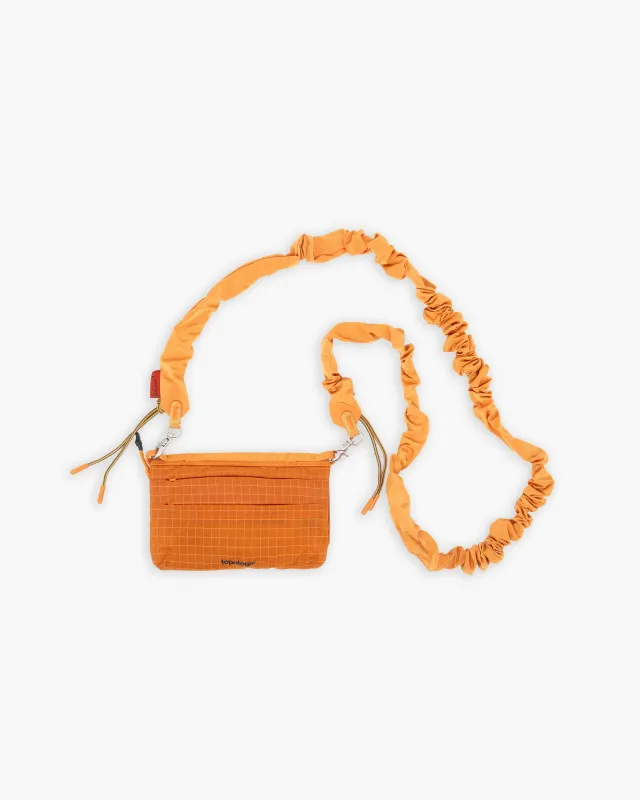 Topologie Phone Sacoche 90 Burn Orange Glazed Ripstop + Bungee Strap Orange Tech Sateen made by Topologie