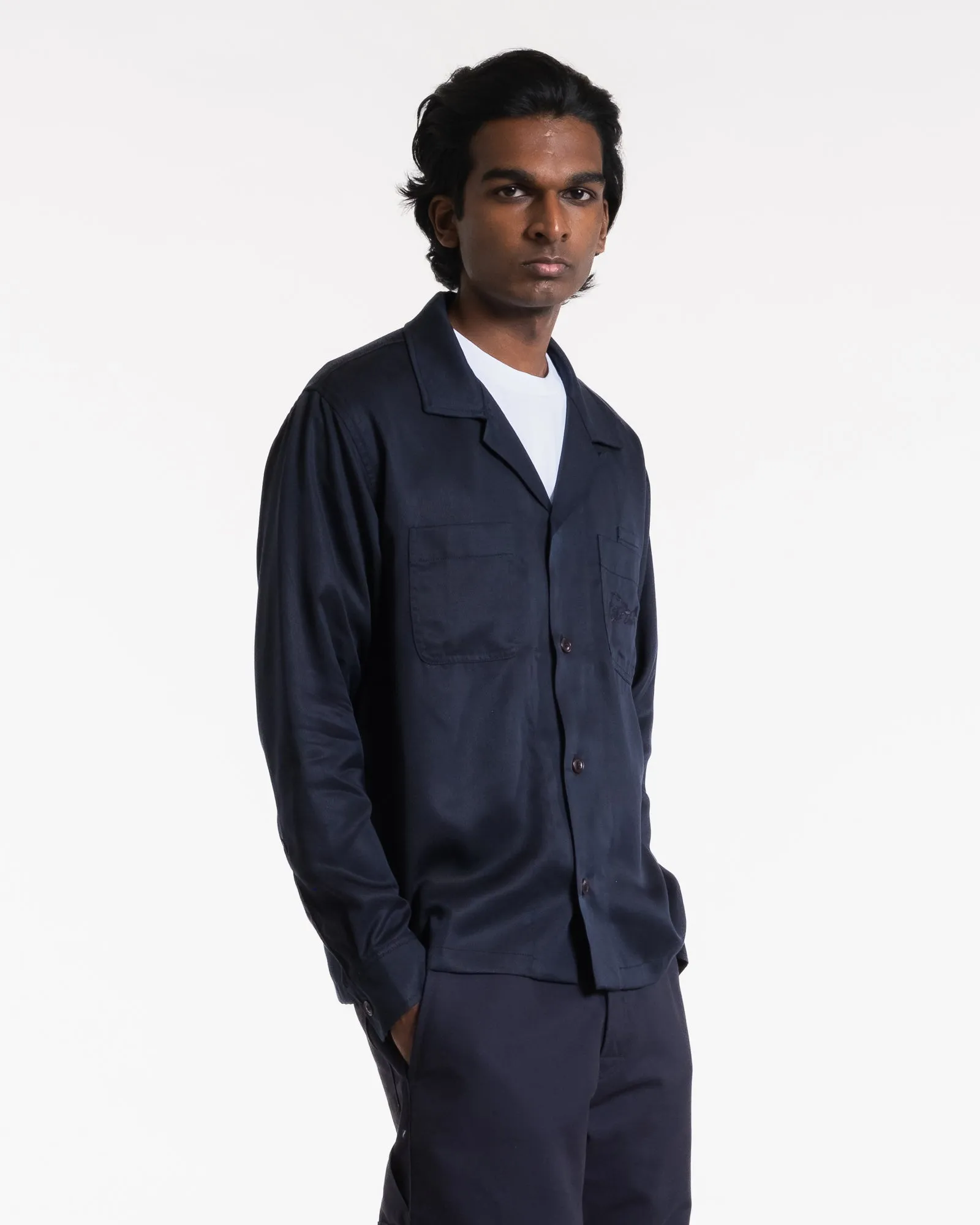 Havana Shirt Tencel Twill Navy sold by Eat Dust product image thumbnail 3