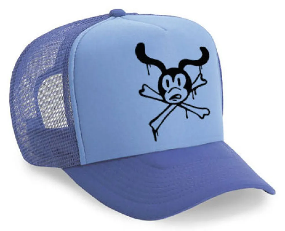 Trucker Bones Dust Nylon Blue made by Eat Dust