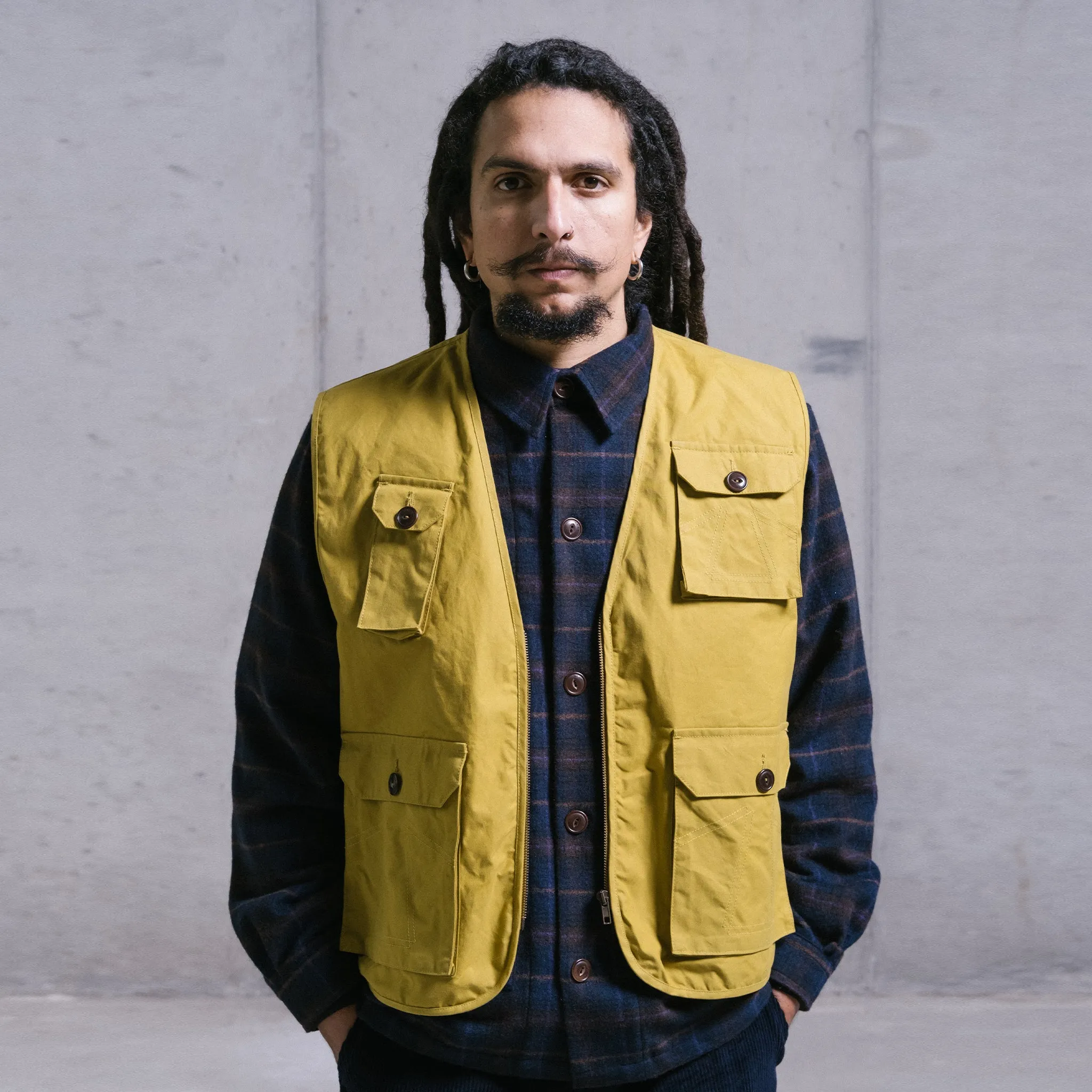 Tropical Vest Dry Waxed Cotton Olivine sold by Eat Dust