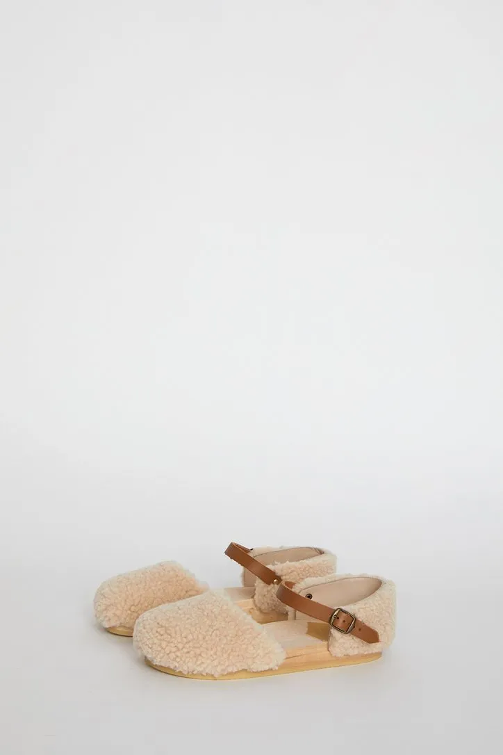 N0°6 Starr Shearling Clog on Bendable Flat Base in Natural sold by Eat Dust product image thumbnail 2