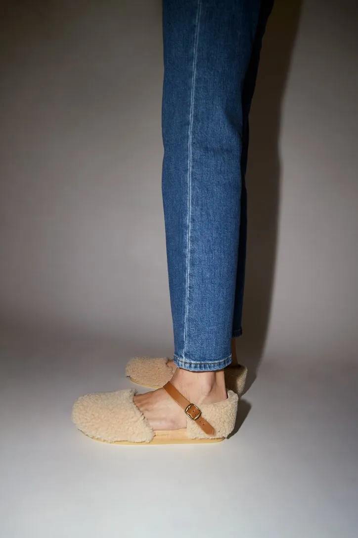 N0°6 Starr Shearling Clog on Bendable Flat Base in Natural sold by Eat Dust product image thumbnail 4
