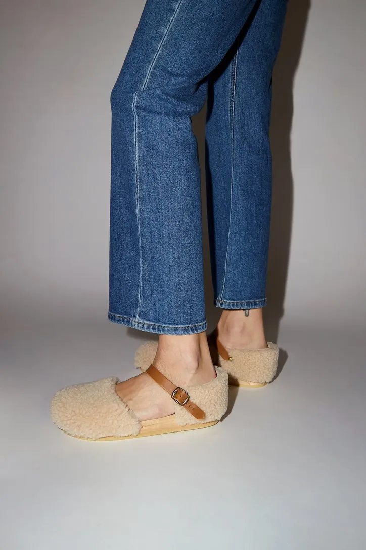 N0°6 Starr Shearling Clog on Bendable Flat Base in Natural sold by Eat Dust product image thumbnail 3