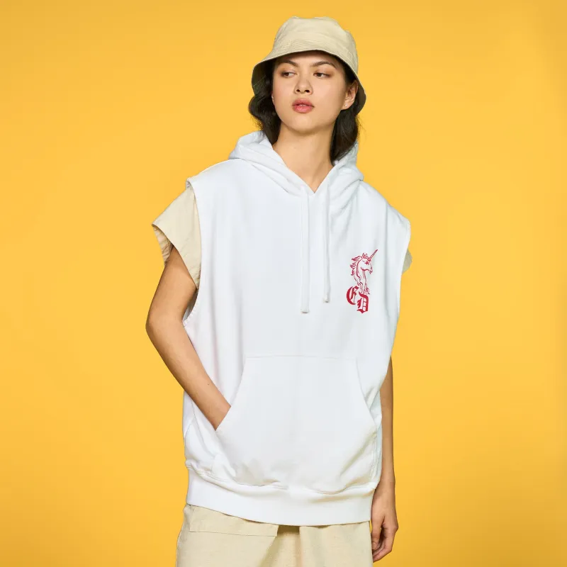 G.o.D Sweatshirt Rocky Unicorns Heavy Cotton Fleece White made by Eat Dust