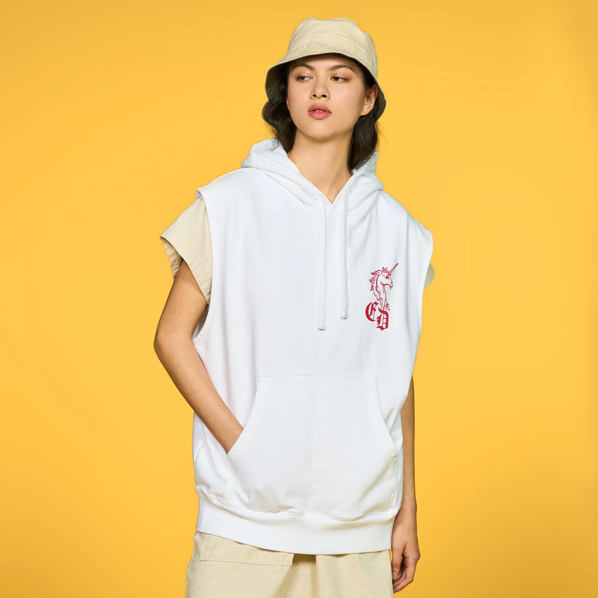 G.o.D Sweatshirt Rocky Unicorns Heavy Cotton Fleece White sold by Eat Dust