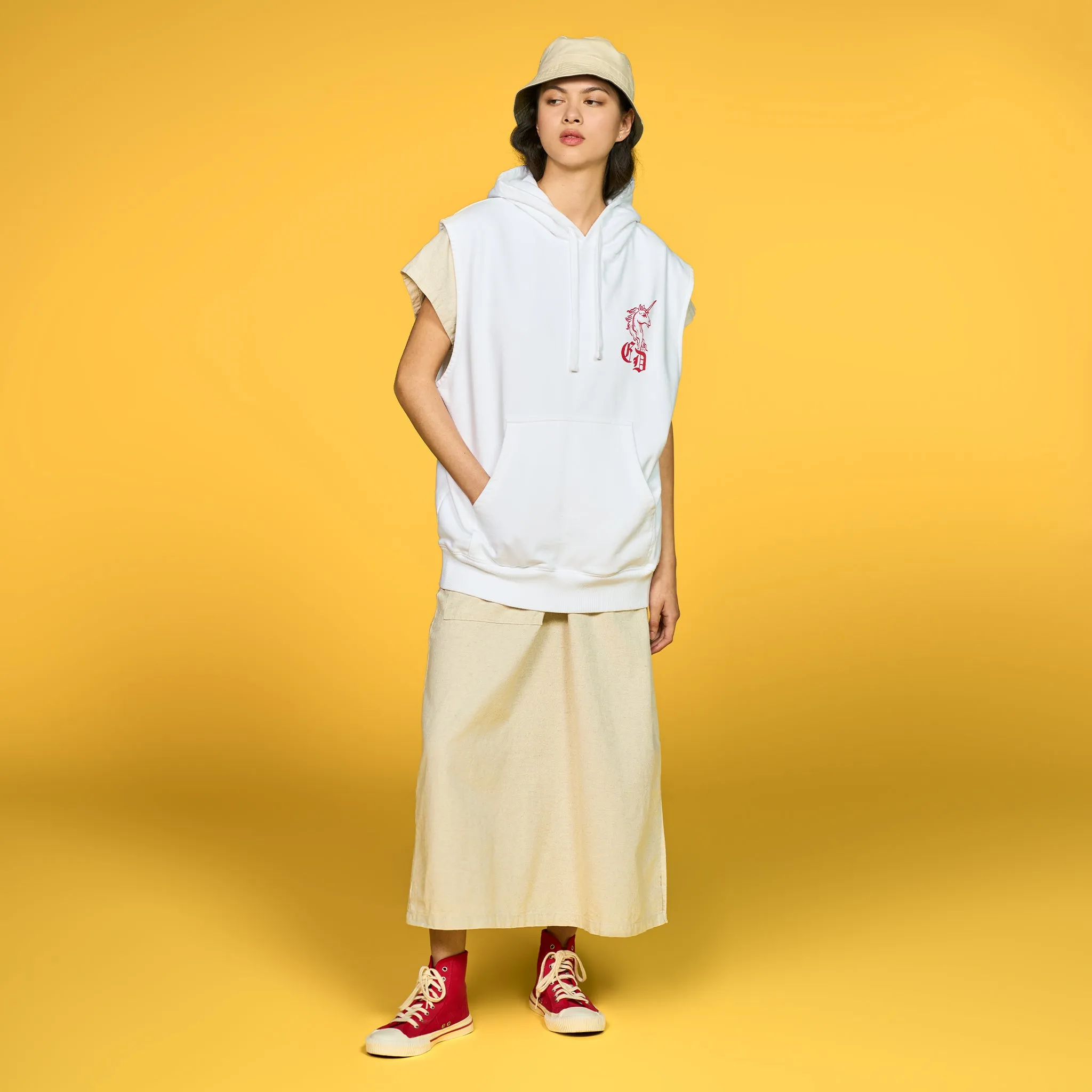 G.o.D Sweatshirt Rocky Unicorns Heavy Cotton Fleece White sold by Eat Dust product image thumbnail 3