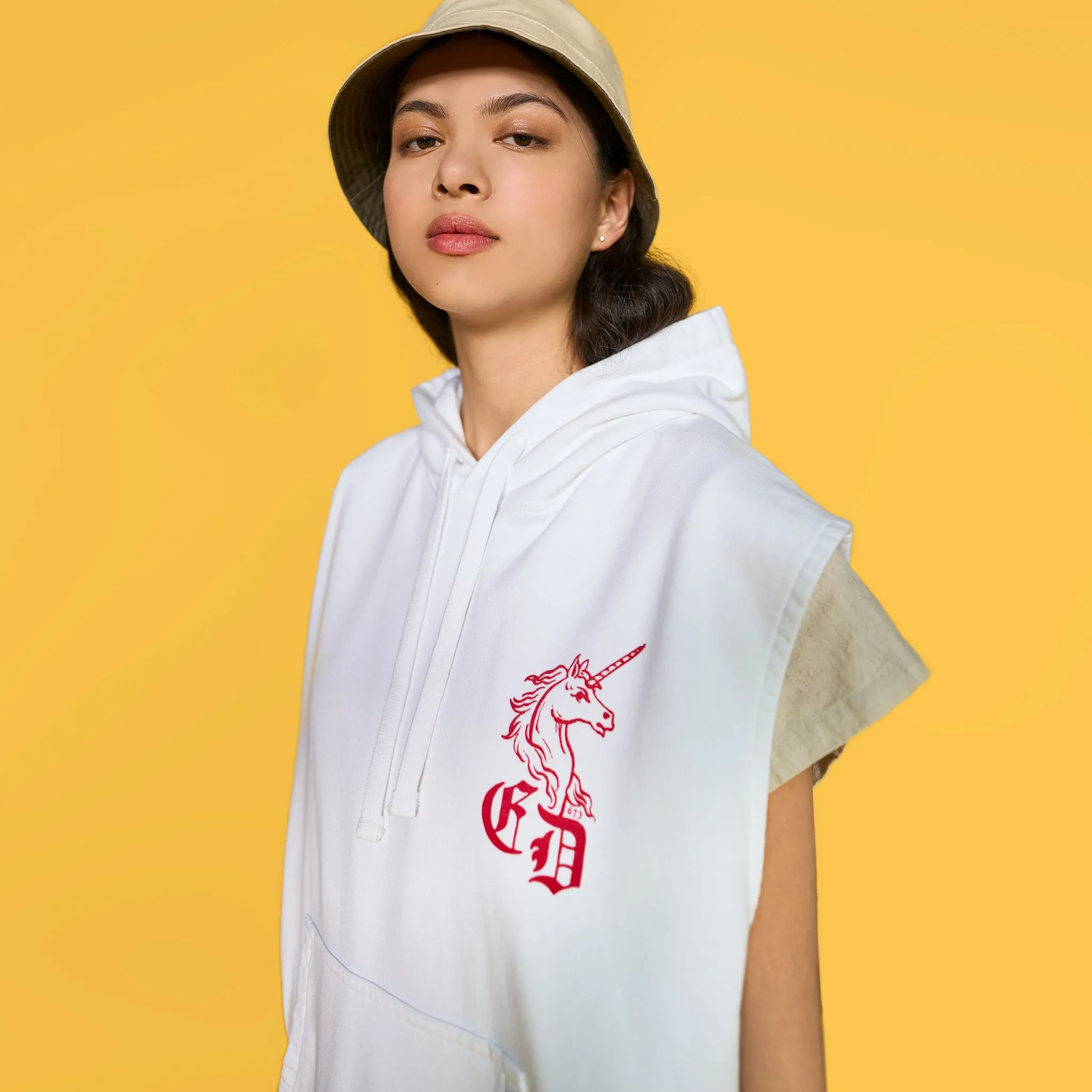 G.o.D Sweatshirt Rocky Unicorns Heavy Cotton Fleece White sold by Eat Dust product image thumbnail 4
