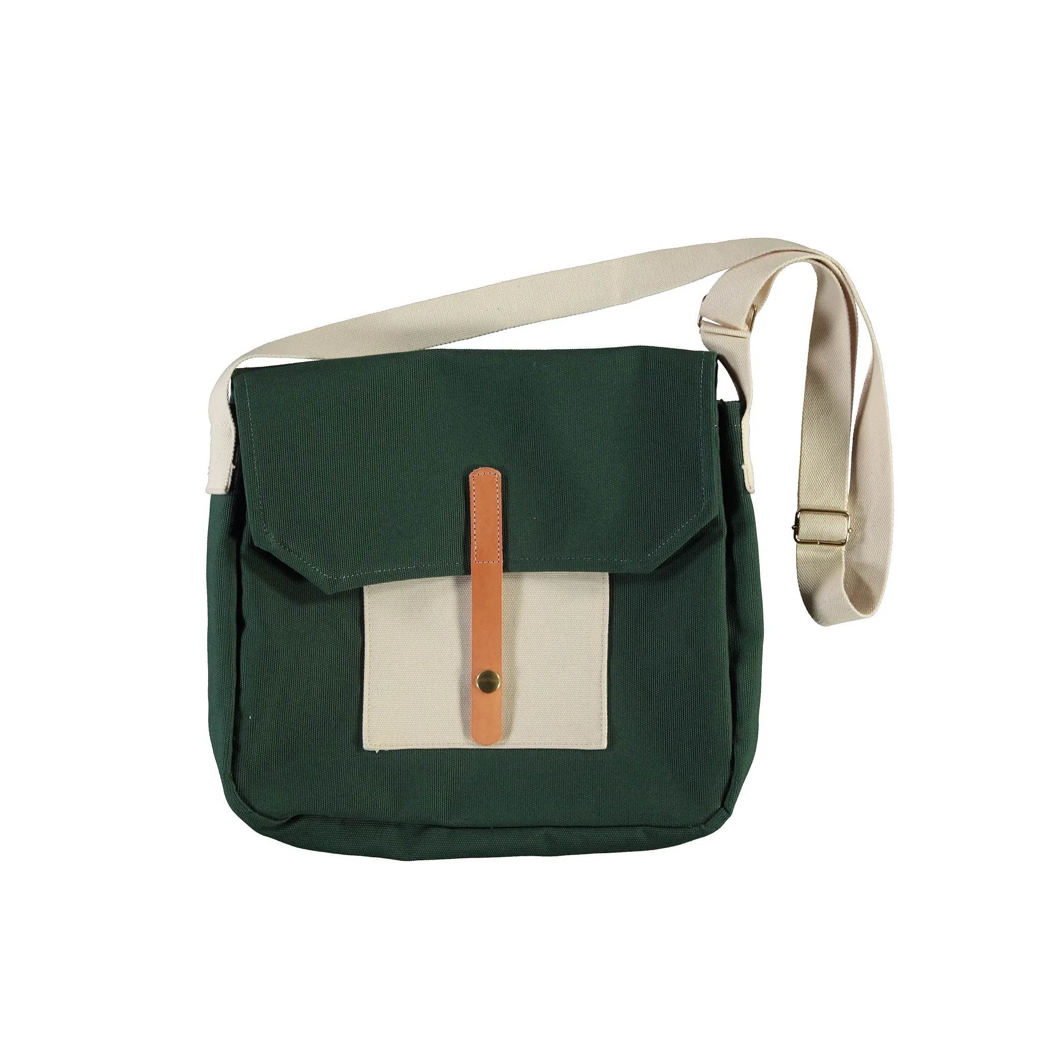 Canvas Shoulder Bag Medium Green sold by Eat Dust