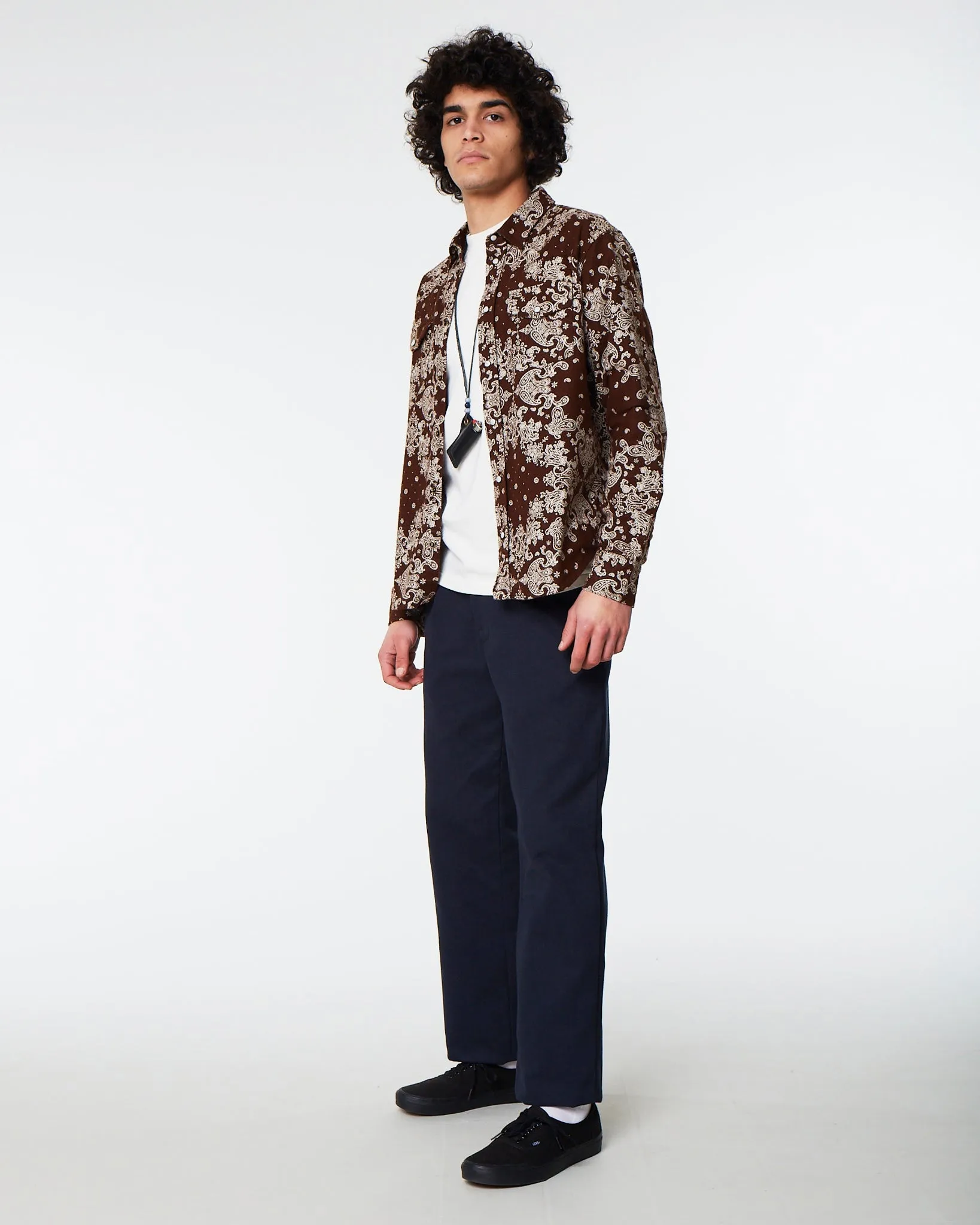 Western Shirt Velvet Bandana Brown sold by Eat Dust product image thumbnail 4