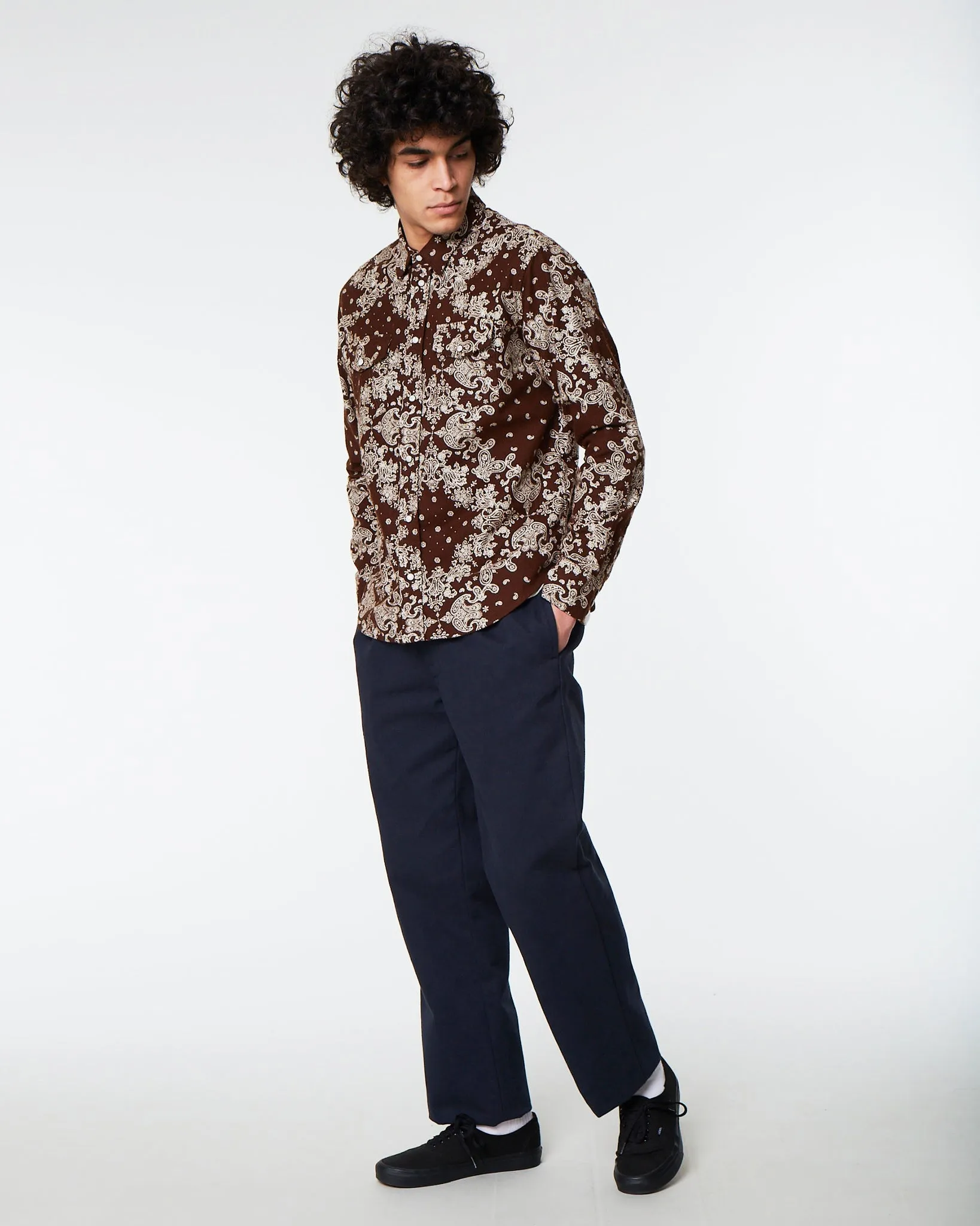 Western Shirt Velvet Bandana Brown sold by Eat Dust product image thumbnail 2