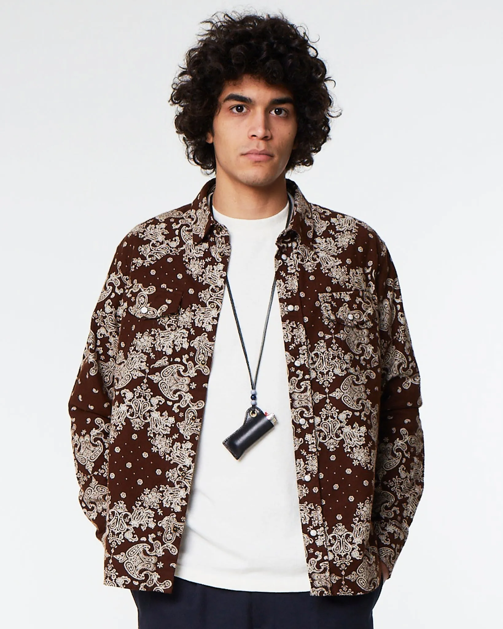 Western Shirt Velvet Bandana Brown sold by Eat Dust