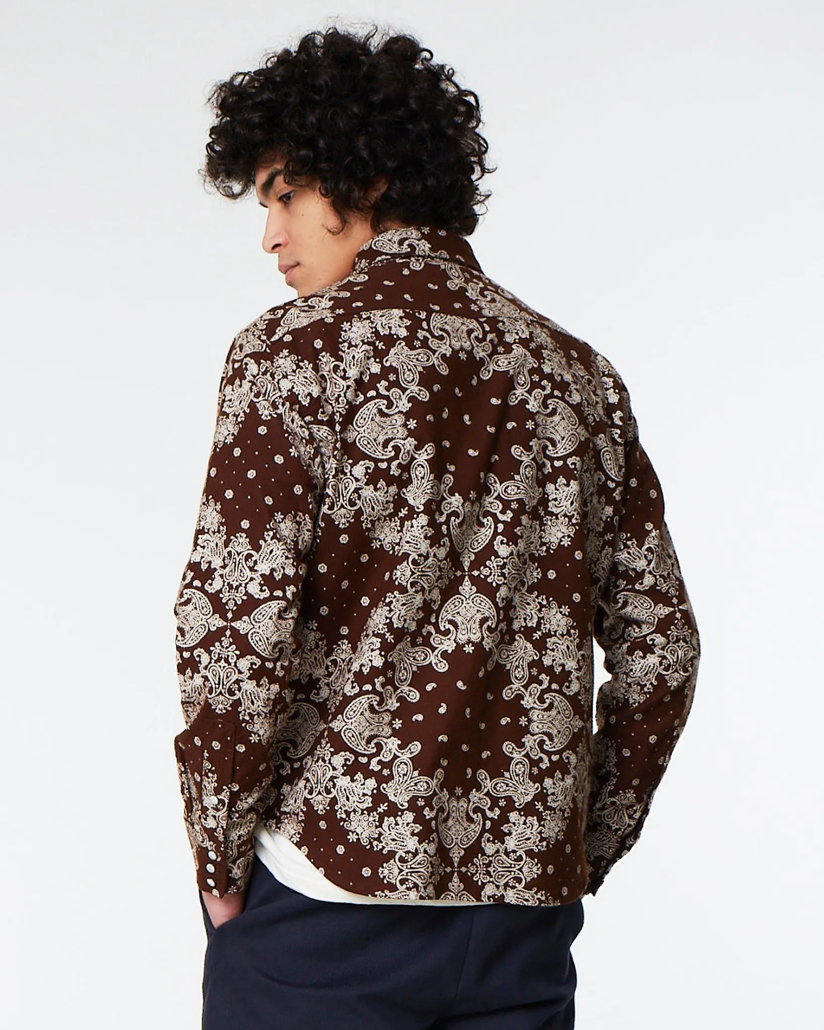 Western Shirt Velvet Bandana Brown sold by Eat Dust product image thumbnail 3