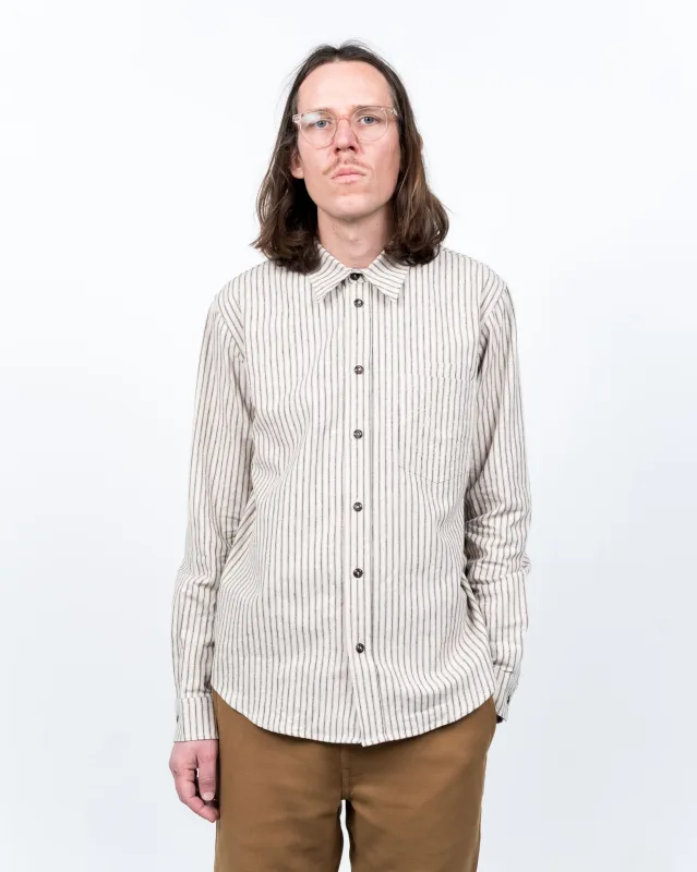 Combat Shirt Dust Bowl Stripes Off White made by Eat Dust