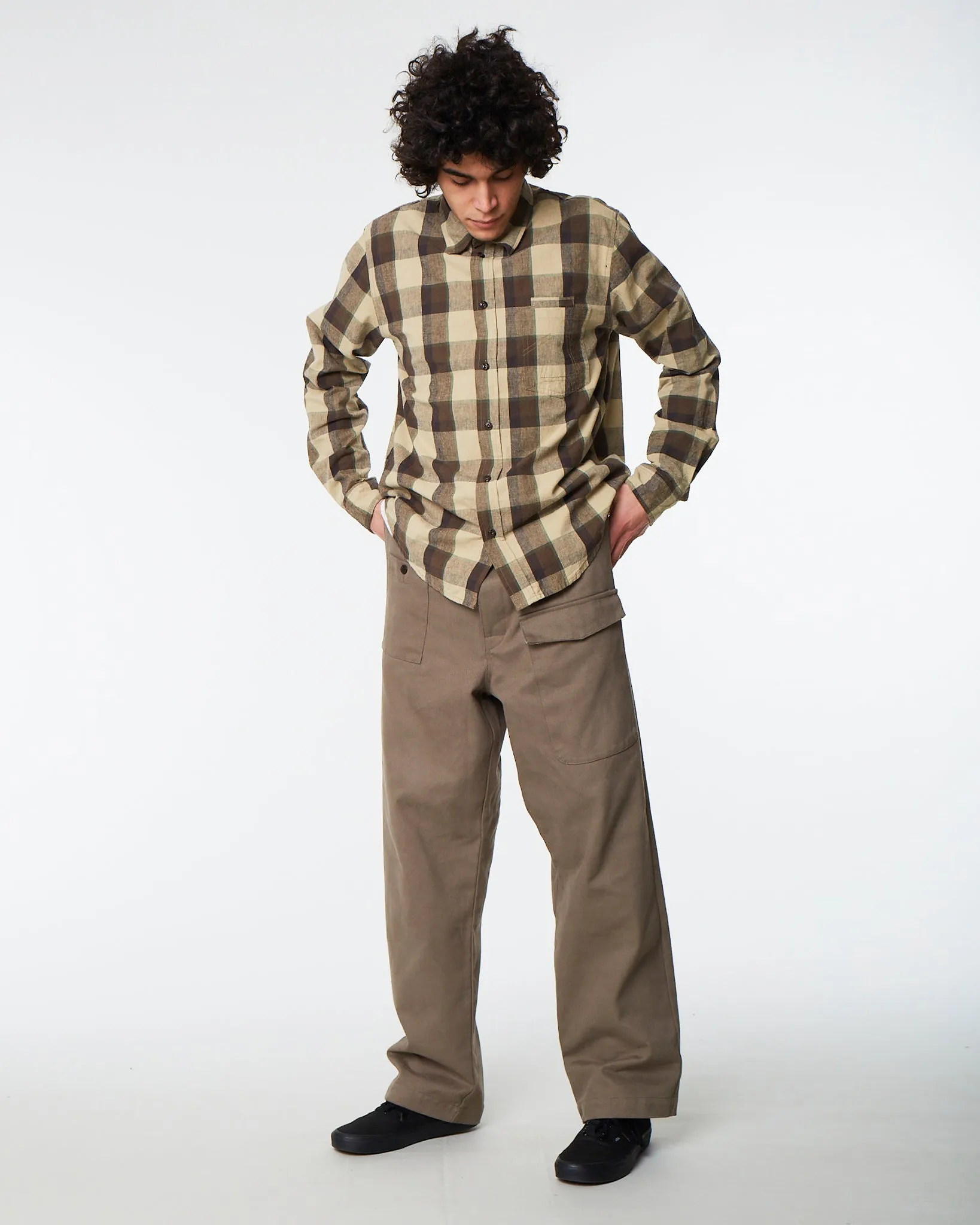 Combat Shirt Farmers Check Beige/Brown sold by Eat Dust product image thumbnail 2