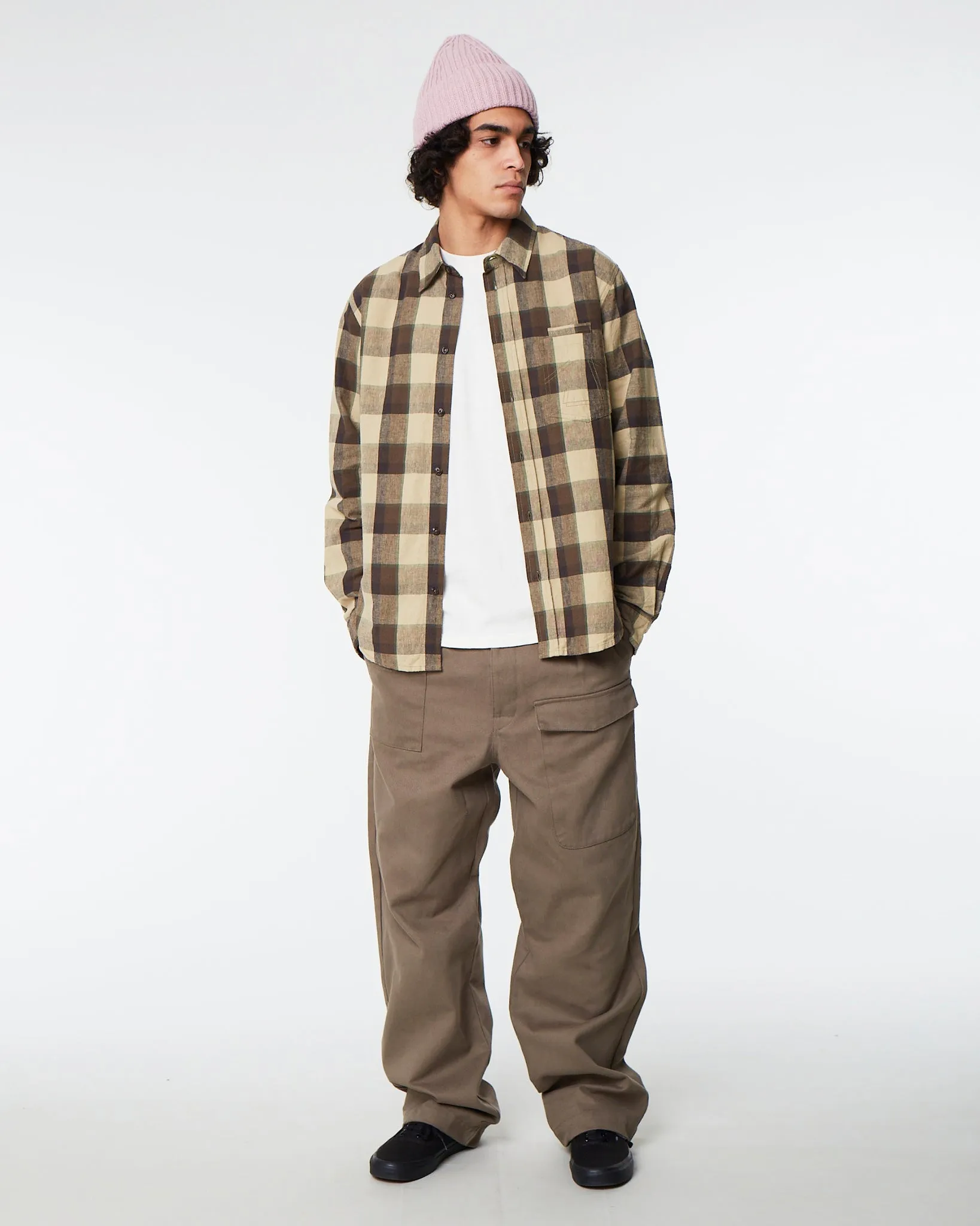 Combat Shirt Farmers Check Beige/Brown sold by Eat Dust product image thumbnail 5